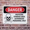Signmission Pesticide Storage Area Danger Sign, Plastic, 10in W x 7in L, 2PK OS-2PACK-DS-P-710-L-1524 - alternate 2